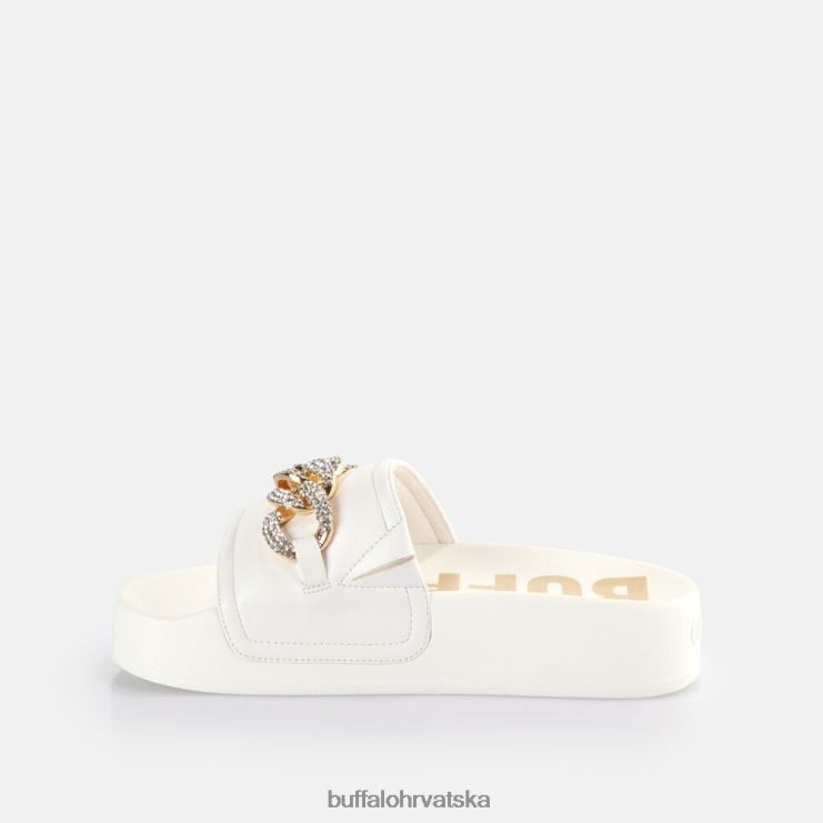 bijela Buffalo fabia lanac platform slides vegan |slajdova TDD6T379